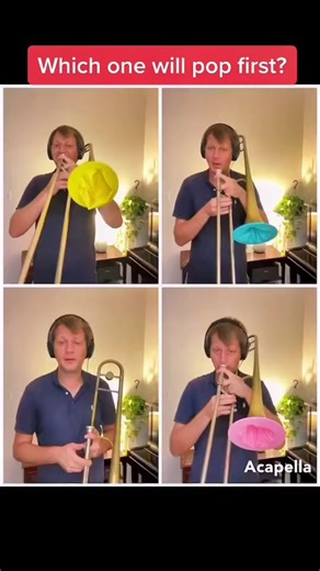 Lowest Note on Trombone Balloon Challenge Music Game