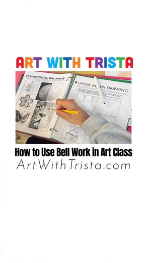 Art With Trista on Instagram: "The Beauty of Bell Work: How to Use Bell Work in Art Room Head over to my website to answer some questions you may have about how you can implement bell work into your routine in 2026. Comment YES and I will send you a link to my blog post “The Beauty of Bell Work” so you can get started when school resumes"