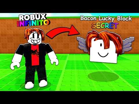 FIRST TIME ON ROBLOX! BE A LUCKY BLOCK WITH INFINITE ROBUX ACTIVATED 🤑