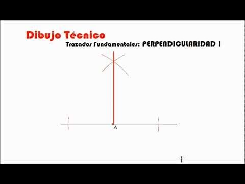 DIBUJO TÉCNICO: Trazados fundamentales perpendicular a una recta por un punto