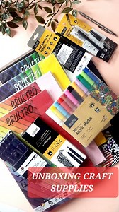 30K views · 30 reactions | UNBOXING CRAFT SUPPLIES ❤️✨️ You can buy these material from @creativehandsartmaterials @brustro_official Use our coupon code " HANDMADE7 " for 7% discount. #unboxing #brustro #craftsupplies #unboxingvideo #craftmaterial #collaboration #handmades #collab | Handmade cards ideas | Facebook