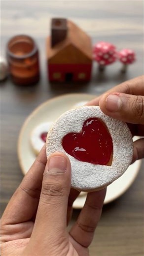 Heart jam cookies