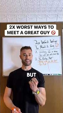 The 2 WORST ways to meet a great guy 💔 If you’re single and genuinely want to meet the love of