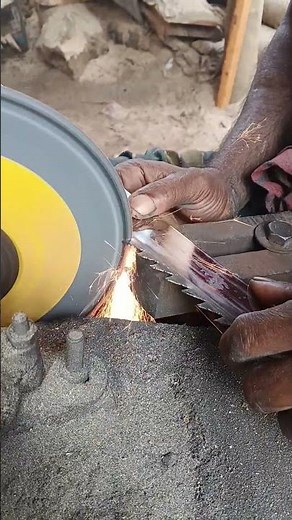 Sharpening a Sawmill Blade with a Grinding Machine | Woodworking Workshop