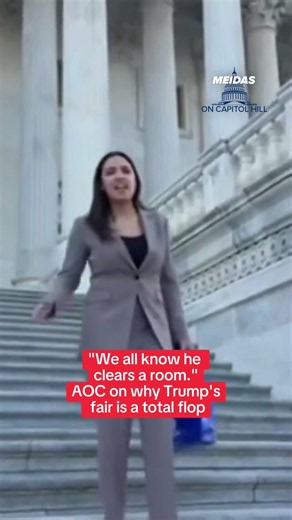 "We all know he clears a room": AOC mocks Trump over fair fail