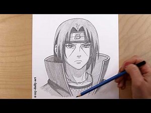 How to Draw Itachi Uchiha from Naruto 🔥 (Step by Step)