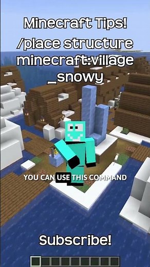 What Is The Command To Spawn A Snowy Village In Minecraft?!