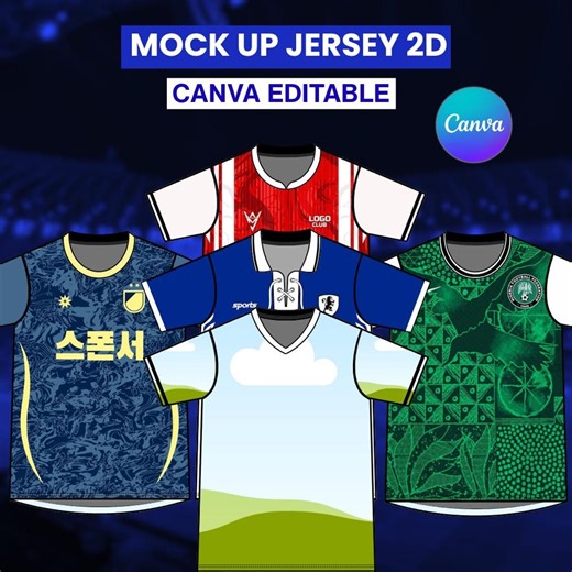 Editable Jersey Mockup: Canva Template, Customizable Sports Design (digital Download) - Etsy