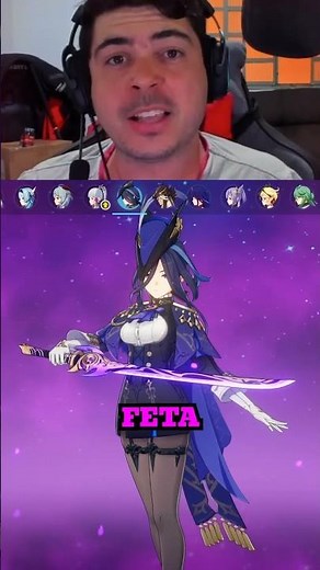 CLORINDE BATEU BIFE COM A NAVIA ATRAS DA ESTATUA DOS SET #genshinimpact #bennett #genshin #bennet