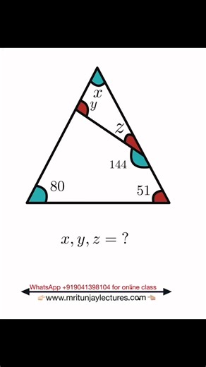 How can find angles #angle #geometry #geometric #math #algebratutor #boardexams #mritunjaylectures #class8th #class10th #triangle | Mritunjay Lectures