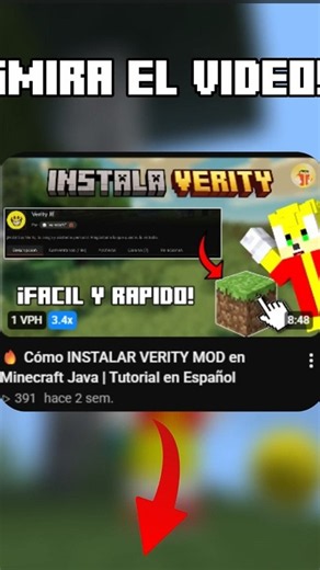 🔥 ¡INSTALA VERITY MOD EN MINECRAFT! 😱⛏️ #shorts