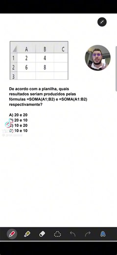 questão de informática para concursos públicos planilha de Excel ( banco do Brasil, INSS,caixa e enem) #excel #informatica #concurso #concursopublico #prova
