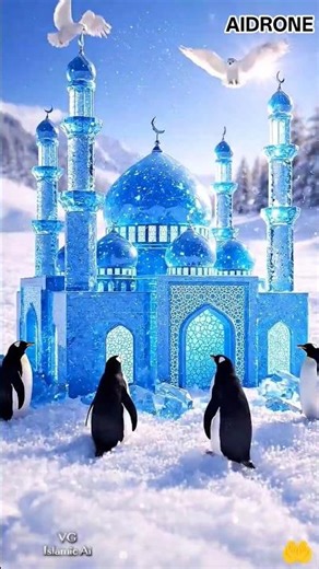 😱 Wait for the End! Snowy Owl builds a Mosque from Ice Crystals! ❄️✨