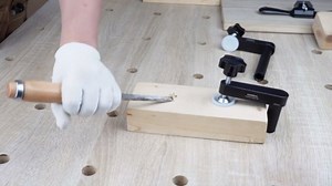 Dog Hole Clamp 3/4" Aluminum Bench Dog Clamp, 2 Pack Compact & Easy-to-Use Holdfast Clamps, Anti-Twist for Workbenches with 19mm Holes,Hold Down Clamps for Woodworkers & Hobbyists