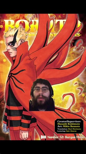 Exploring the Baryon Mode in Naruto and Boruto Anime