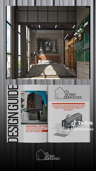 2 Bedroom Industrial Loft full plans #housetour #loft #industrialdesign #houseplans
