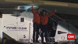 11K views · 247 reactions | Solar Impulse 2 is the first plane to have traveled around the world without using oil. We caught up with the pilots after completing the last leg of the journey in Abu Dhabi. | CNN Connect the World | Facebook