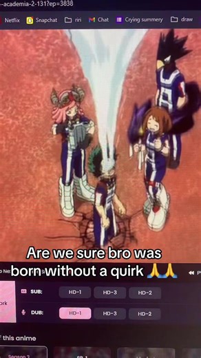 Crying as a Specialty in My Hero Academia