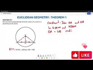 EUCLIDEAN GEOMETRY |THEOREM 1 PROOF