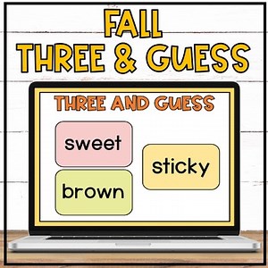 Fall Three and Guess Morning Meeting Game or Class Party