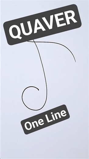 Quaver Eighth Note Line Drawing 🎶