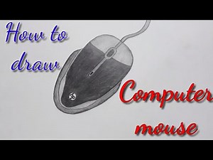 How to draw computer mouse step by step so easy