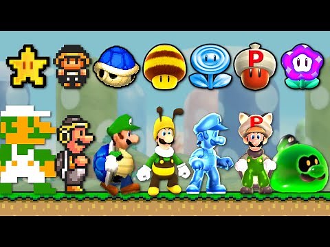 How Luigi Power-Ups Evolved Over Time (1985 - 2025)