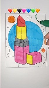 Red Lipstick Painting 💄❤️ | Glamorous Art #drawing #colors #drawling#lipstick