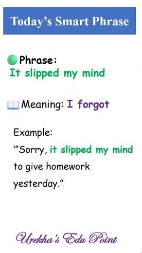 👉 Today’s Smart Phrase: It slipped my mind