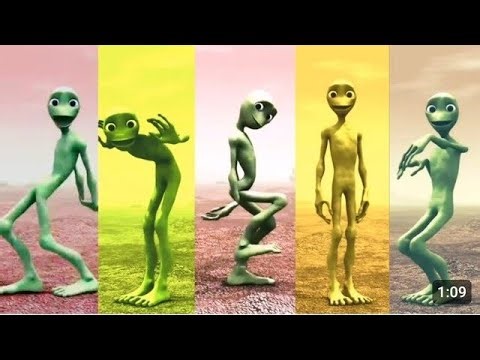 Dancing Green Alien Dance Compilation 🕺 | Dame Tu Cosita Official Video