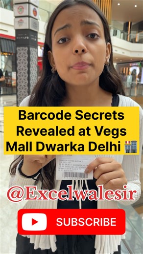 87K views · 18K reactions | Barcode Secrets Revealed at Vegs Mall Dwarka Delhi  #exceltricks #excelwalesir #computertips | Excel Wale Sir | Facebook