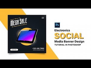 How to Design Electronics Social Media Banner | Adobe Photoshop Tutorial | Speed Art | Grafix Mentor
