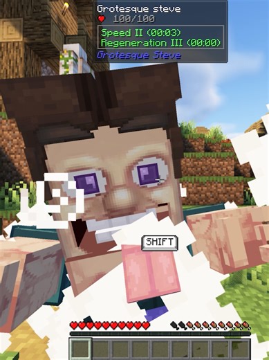 Sobreviví a Grotesque Steve en Minecraft