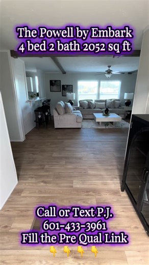‼️If you’ve been needing more room without sacrificing comfort, the Powell might be exactly what you’re looking for‼️ 🏠 4 Bedrooms 🛁 2 Bathrooms 📏 2,200 sq ft of space to grow into From movie nights in the den to family dinners and weekend gatherings—this home checks a lot of boxes. If you’re curious about: ✔️ Pricing ✔️ Land options ✔️ Financing Let’s talk! — P.J. Graham 📍 Regional Homes | Meridian, MS Price includes: 🎯dirt pad 🎯 delivery 🎯 setup 🎯 skirting 🎯 ac install 🎯 plumbing dro