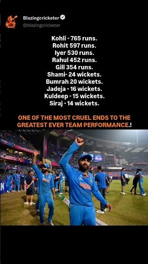 💔 The Most CRUEL END to India's Greatest World Cup Run! (Kohli, Shami Stats) #WC2023 |