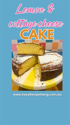Lemon Cottage Cheese Cake ⬇️ The recipe is in the comments. ⬇️ If you’re after something light, zesty, and just the right amount of sweet — this Lemon Cottage Cheese Cake is a must-try. It’s made with a whole lemon (yep, skin and all), and blended up in the food processor for the easiest cake batter ever. The result? A buttery, fluffy lemon cake that’s packed with citrus flavour and a hint of creaminess from the cottage cheese. Perfect for afternoon tea, lunchboxes, or any time you need a quick 