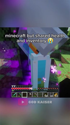 We Shared Health & Inventory In Minecraft! #minecraft #minecraftshorts