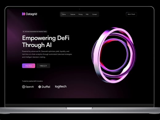 Defi landing page