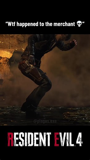 “Looks like the merchant changed his business strategy” #residentevil #re4remake #merchant #gamingclips #wtfmoment