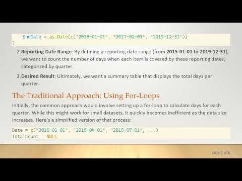 Using R to Efficiently Count Days Across Multiple Date Ranges