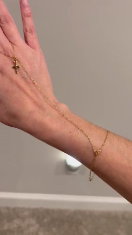 Gold Cross Handchain - Etsy Australia