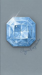 An easy way to draw in Procreate radiant-cut gemstone 💎 with my stamps #procreate #jewelrysketch