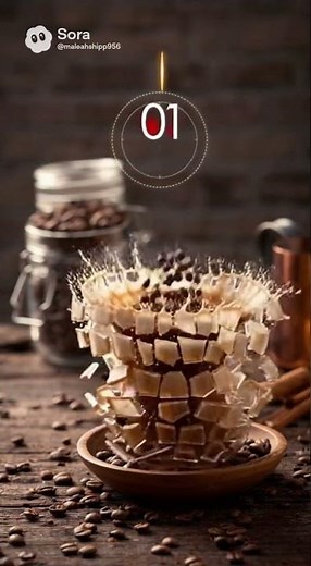 10 seconds timer of coffee exploding