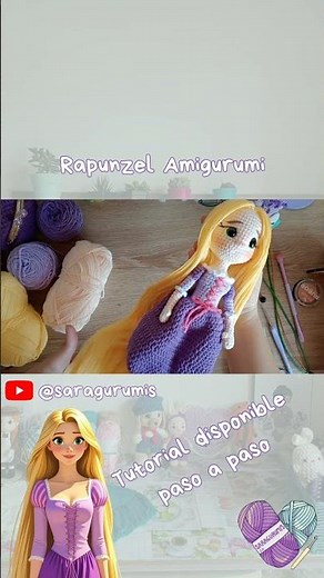Rapunzel Amigurumi/Step by Step/Crochet/Tangled/Tutorial/Disney Princess