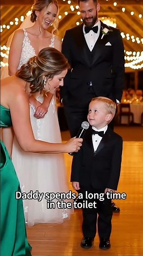 Funny Wedding Toast: Toddler Roasts Dad 😂🎤 #wedding