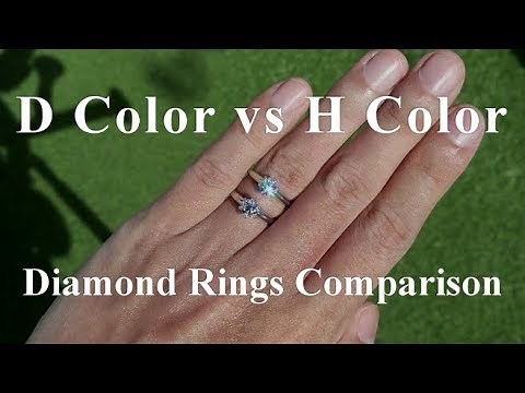 D vs H Color Diamond Engagement Ring Comparison
