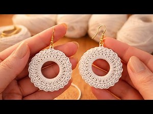 How to Make Crochet Hoop Earrings Easy Cotton Crochet Earrings