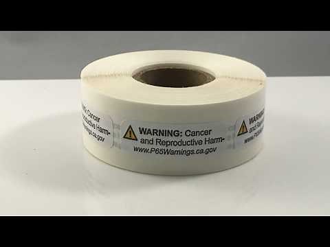 California Prop 65 Short Form Cancer and Reproductive Harm Labels