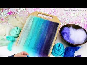 Satisfying Wool Blending | Magical Winter Gradient Rolag on a Blending Board