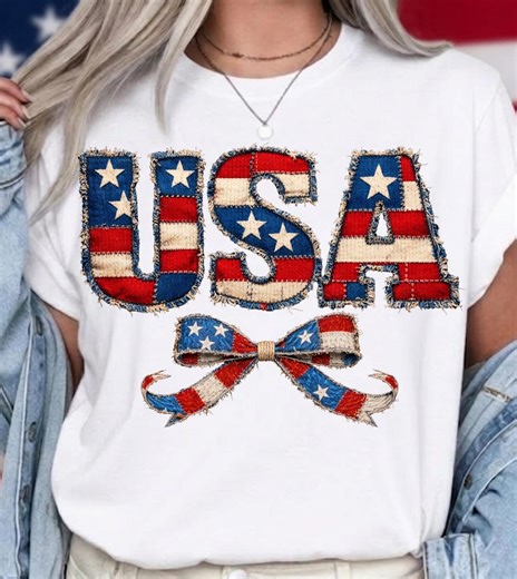 Coquette USA Patchwork PNG, Patriotic Bow Shirt Design, 4th of July Png, American Flag Pattern (digital Download) - Etsy